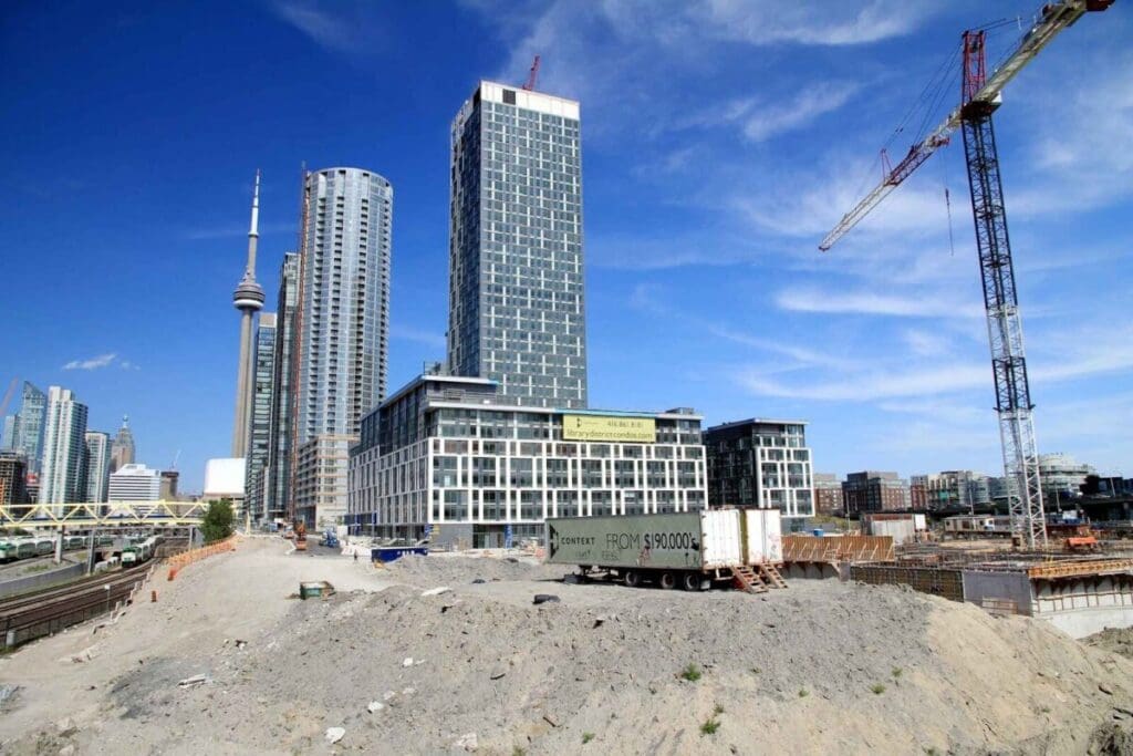 Construction site in toronto, ontario